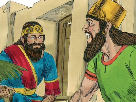 Foolishly, Jehoshaphat ignored God’s warning through Micaiah. He joined forces with King Ahab and set off to attack Ramoth-Gilead. He even went along with Ahab’s plan that he would go to war in royal robes but Ahab would disguise himself.’ – Slide 20