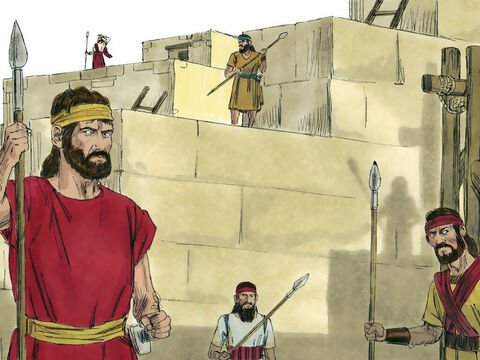 Over a million men were trained and equipped to defend the nation. (There are further sets of images about Jehoshaphat and the battles he faced at FreeBibleimages). – Slide 12