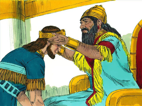 King Nebuchadnezzar appointed 21 year old Zedekiah to be his puppet ruler of Judah with responsibility for collecting large tributes of crops and taxes to be paid to Babylonians each year. – Slide 2