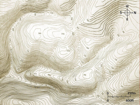 Topographic map of the region on which Jerusalem was built, based on an original by Balage Balogh/www.Archaeologyillustrated.com – Slide 1