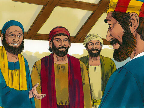 Peter said the replacement must be chosen from those who had been with Jesus from the time He was baptised by John to His resurrection. The new apostle would be a witness to the fact Jesus was alive. Two men Joseph, called Barsabbas (also known as Justus) and Matthias were nominated. – Slide 9