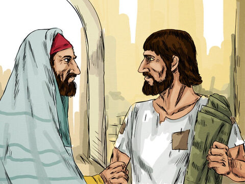 When the Jewish leaders saw the healed man carrying his mat on the Sabbath day of rest they shouted, ‘The law forbids you to carry your mat on the Sabbath.’ The man explained that the man who had healed him had commanded him to pick up his mat and walk. When they asked who it was who had healed him he explained he did not know. – Slide 6