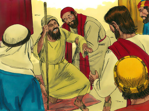 Jesus stopped and told the people to bring the blind man to Him. When the man was near, Jesus asked, ‘What do you want Me to do for you?’  – Slide 5
