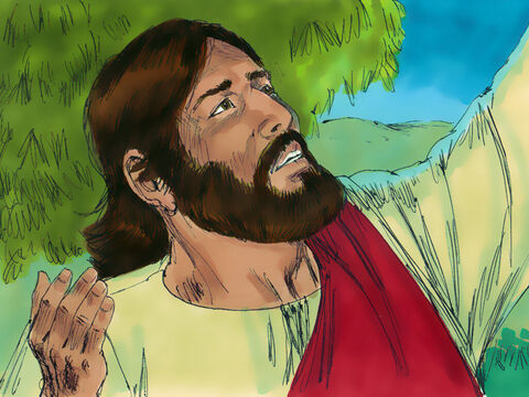 The next morning Jesus was up long before daybreak and went out alone into the wilderness to pray. – Slide 11