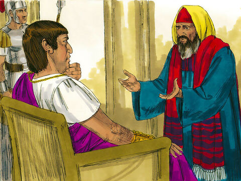 A good and upright man, named Joseph from Aramethea, who was a member of the Jewish council, went to Pilate and asked permission to bury Jesus. Pilate agreed. – Slide 12