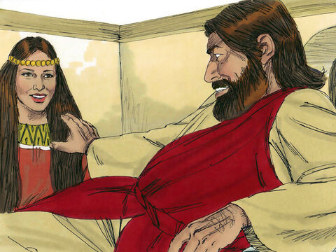 Jesus said to the woman, ‘Your faith has saved you. Go in peace.’ – Slide 13
