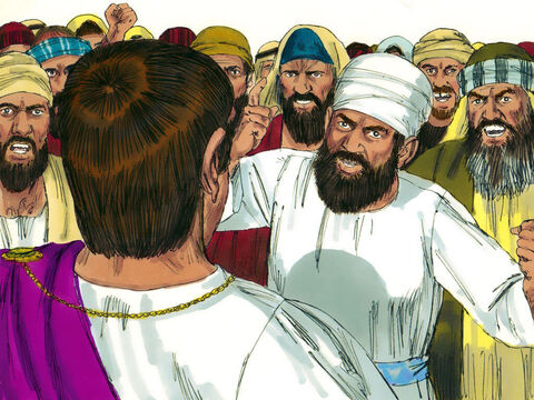 The Chief Priests and elders made accusations that Jesus claimed to be King of the Jews and was leading a rebellion. Jesus remained quiet and this amazed Pilate. – Slide 3