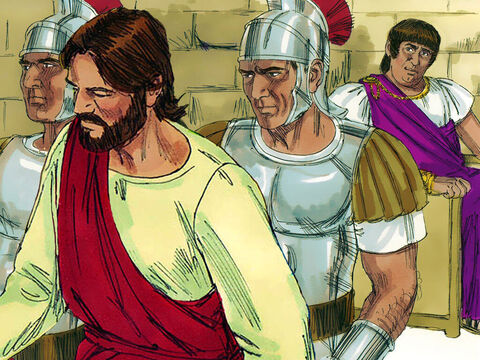 On hearing that Jesus was from Galilee, the region ruled by Herod Antipas, Pilate, knowing that Herod was in Jerusalem for the feast, sent Jesus to be questioned by him. – Slide 6