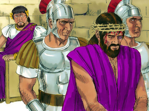 Herod then sent Jesus back to Pilate. That day Pilate and Herod became friends – Slide 9