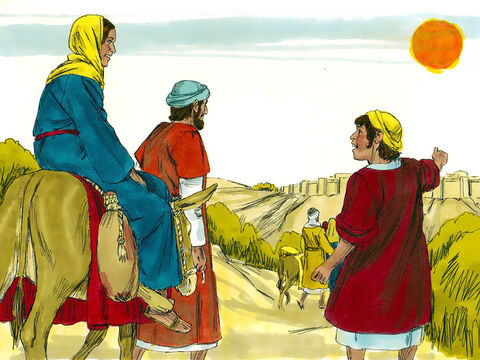 When Jesus was twelve years old, Mary and Joseph took Him to Jerusalem for the Festival of the Passover. It was a holiday celebration and thousands of people from all over the country were in the city. – Slide 2