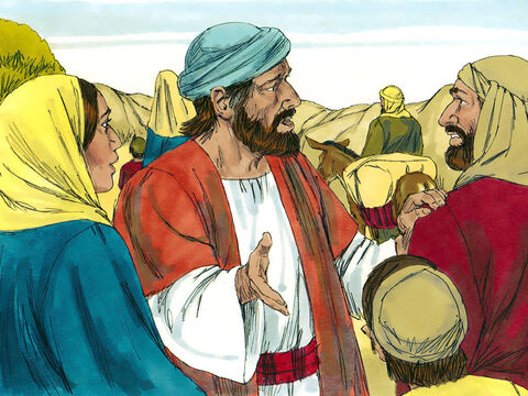That evening Mary and Joseph set up camp but when they looked for Jesus they could not find Him. – Slide 4