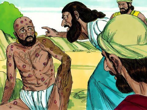 Job chapter 11: Job’s third friend Zophar joins the discussion by accusing Job of sin while claiming to be blameless. If Job would repent, his troubles would be no more. Job chapters 12-14: Job argues that he cannot save himself no matter what he does. However, God has promised to answer when we call to Him. Job chapter 15: Eliphaz continues to accuse Job of doing something wrong to deserve the suffering he is enduring. – Slide 16
