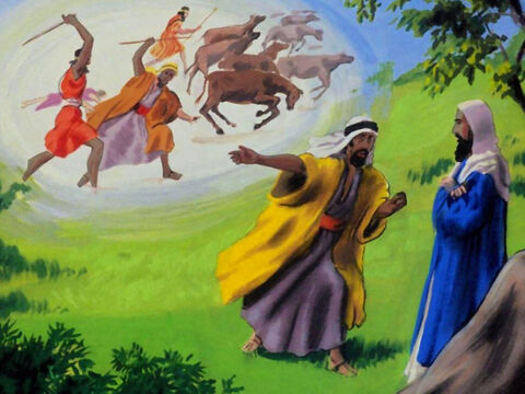 A messenger came to Job with bad news saying; ‘Attackers have killed your servants and stolen your donkeys and oxen. I alone have escaped to tell you.’ – Slide 15
