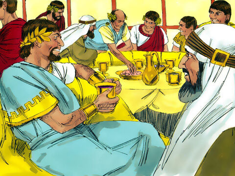 On his birthday, Herod Antipas held a banquet for his high officials, military commanders and the leading men of Galilee. – Slide 5