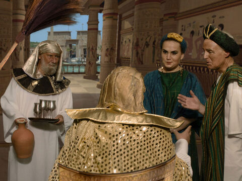 Once back in his job the cup bearer forgot all about Joseph and did not mention his name to Pharaoh. – Slide 28