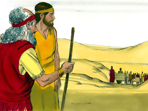 When Jacob heard that grain was available in Egypt, he said to his sons, ‘Go and buy enough grain to keep us alive. Otherwise we’ll die.’ But Jacob wouldn’t let Joseph’s younger brother, Benjamin, go with them, fearing some harm might come to him. – Slide 1