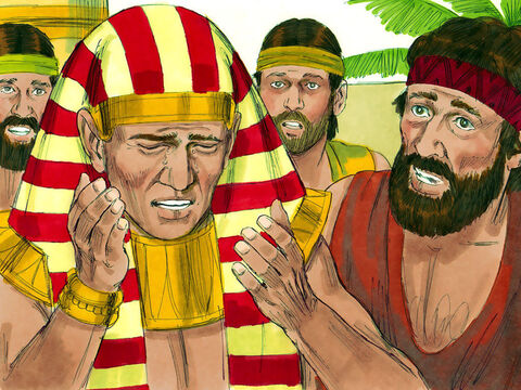Joseph could bear it no longer. He asked his servants to leave so he could be alone with his brothers. – Slide 12