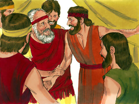 The brothers returned to Jacob.  ‘Joseph is still alive and he is governor of all the land of Egypt!’ they told him. Jacob was stunned and just couldn’t believe it. The brothers repeated to Jacob everything Joseph had told them. When Jacob saw the wagons Joseph had sent he exclaimed, ‘It must be true! My son Joseph is alive! I must go and see him before I die.’ – Slide 19