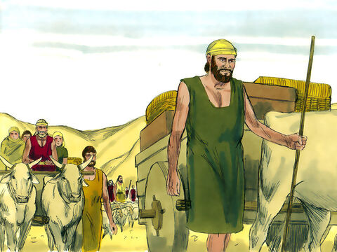 Jacob and his whole family set off for Egypt. On the way God told him, ‘Do not be afraid to go down to Egypt, for there I will make your family into a great nation.’ – Slide 20