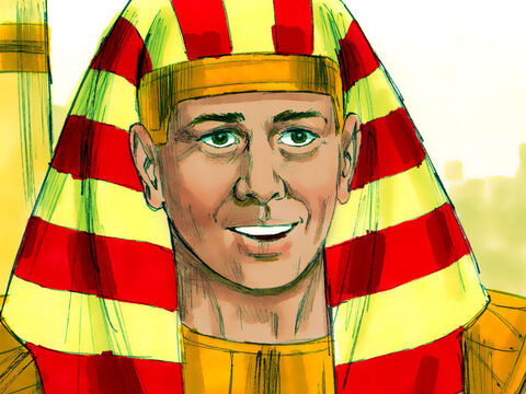 So with severe famine everywhere, Joseph opened up the storehouses and distributed grain to the Egyptians. – Slide 8