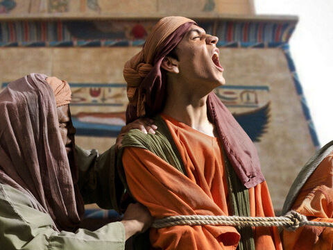 In Egypt Joseph is taken into the slave market. – Slide 18