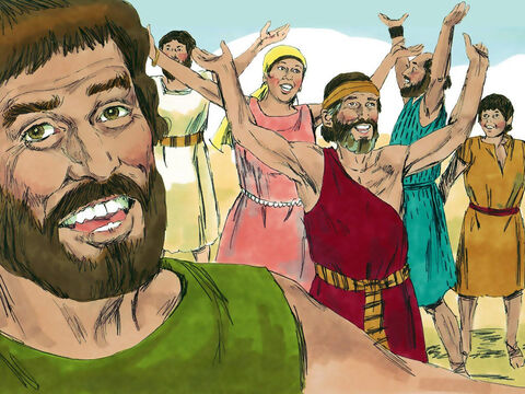 Phineas and the delegation returned to the tribes on the west side of the River Jordan and explained why the monument had been built. – Slide 17