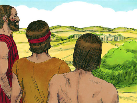 Three days after making the treaty, the Israelites learned that these people actually lived nearby! They sent men to investigate and reached their towns in three days.  – Slide 9