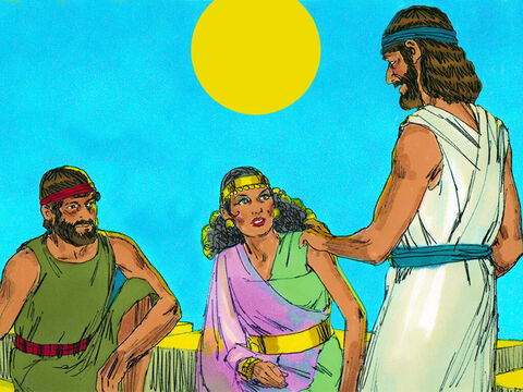 They entered Jericho and made for the house of Rahab, (a local prostitute) who often took strangers and visitors into her home. – Slide 8