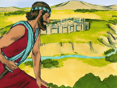 Joshua was ready to move into the Promised Land. But how were so many people all going to be able to cross the River Jordan, which was in flood? – Slide 20