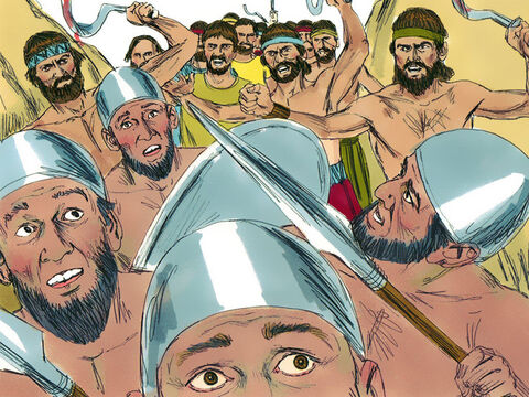 That night the Israelites took the Amorite armies by surprise and chased them as they fled. – Slide 6
