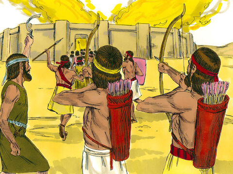 Joshua then captured and destroyed the town of Makkedah. – Slide 14