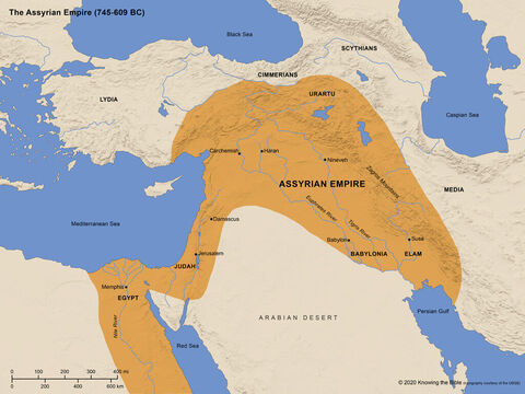 The Assyrian Empire (745-609BC). – Slide 4