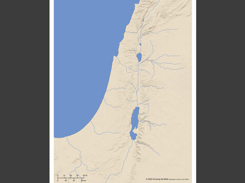 Blank map of Israel. – Slide 1