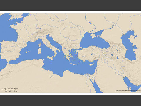 Blank map of Mediterranean. – Slide 5