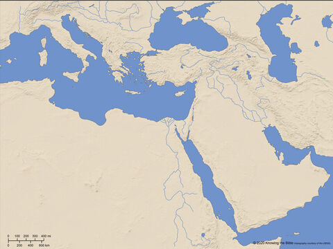 Blank map of Mediterranean Near East. – Slide 6