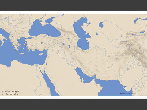 Blank map of Israel and Asia. – Slide 7