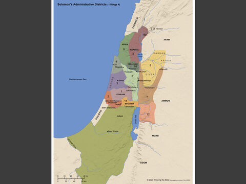 Solomon’s Administrative Districts (1 Kings 4). – Slide 5