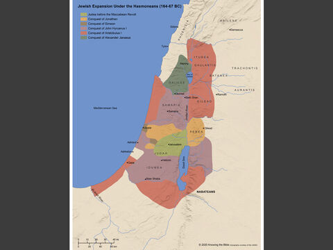 Jewish expansion under the Hasmoneans (164-67BC). – Slide 9