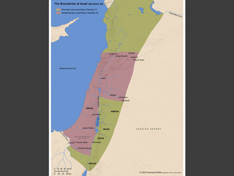 The boundaries of Israel (Numbers 34). – Slide 8