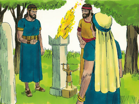 As long as Jehoiada the priest was alive, sacrifices were made in the temple every day. But when he died, the people stopped going to the Temple and tuned back to their evil ways. They began worshipping the goddess Asherah. – Slide 10