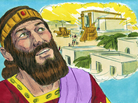 Manasseh knew that when the Assyrians had besieged the city of Jerusalem, his father Hezekiah had prayed to God for help. And God had delivered them from their enemies. He also knew that his father had cleansed the Temple and the land of idols and encouraged everyone to trust in God alone. – Slide 3