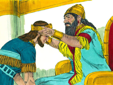 God answered Manasseh’s prayer. The King of Assyria decided to restore him to be King of Judah once more. – Slide 17