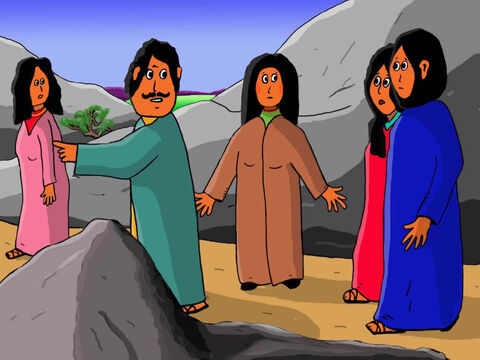 But later, after travelling all day, they stopped. They called out for Jesus. But there was no reply. Where was He? They asked people if they had seen Jesus. But they all shook their heads. – Slide 18