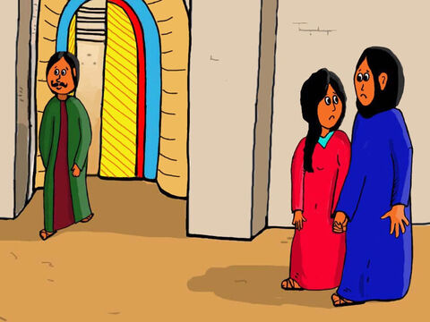 Jesus had now been missing for three days and Mary and Joseph were so worried. They decided to go to the Temple and ask God to find Him. – Slide 23
