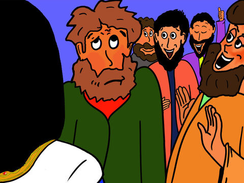 ‘We were stopping these women and children getting through to see you,’ the disciples boasted.  <br/>‘These mothers wanted to push through the crowd with their kids so you could bless them.’ – Slide 9