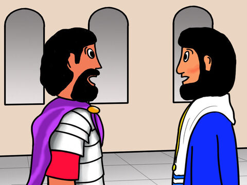 Pilate took Jesus inside and asked Him if He was the king of the Jews. Jesus replied, ‘My kingdom is not of this world.’ – Slide 6