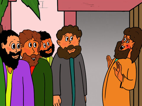 Now one of Jesus’ disciples, Thomas, had not been in the room when Jesus appeared. When he heard from the other disciples that Jesus had risen he just laughed. – Slide 23