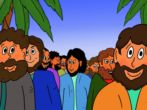 After the Passover, Jesus was with His disciples for 40 days. At one point, Jesus appeared to five hundred disciples and talked with them. Jesus gave them His commands to go out into all the world and preach His message good news. After the 40 days, Jesus was lifted up to heaven in the presence of the disciples. – Slide 31
