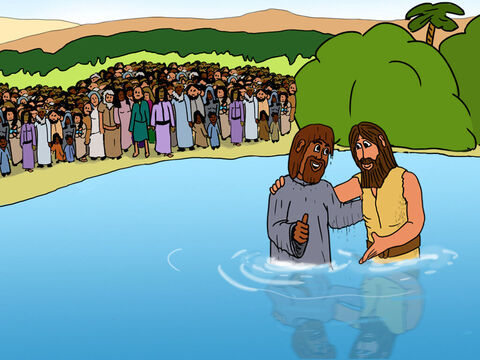 All who were baptised were so happy to turn away from the wrong ways they had lived and receive God's forgiveness and blessing. – Slide 9