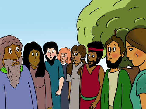 … no one that is, except Noah, his wife and their three sons with their wives. Noah’s sons were named Shem, Ham and Japheth. <br/>God told Noah He would send so much water on the earth that all the people and animals would be destroyed. But God loved Noah and and told him to build a great Ark so that he and his family could be saved along with a male and a female from every kind of animal. – Slide 4